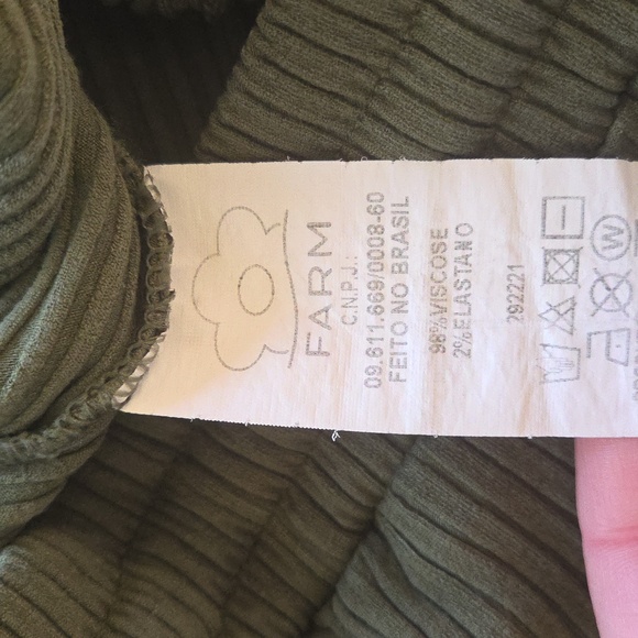 Women's Farm Rio Size G(Large/10) Green Ribbed Joggers - Picture 5 of 6